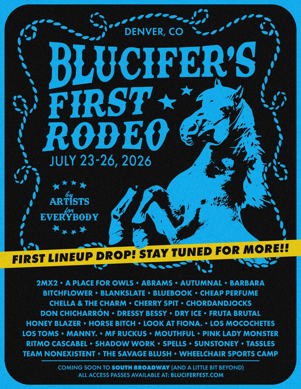 Blucifer's First Rodeo — First Lineup Drop