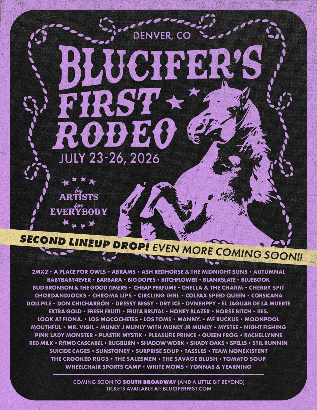 Blucifer's First Rodeo — Second Lineup Drop